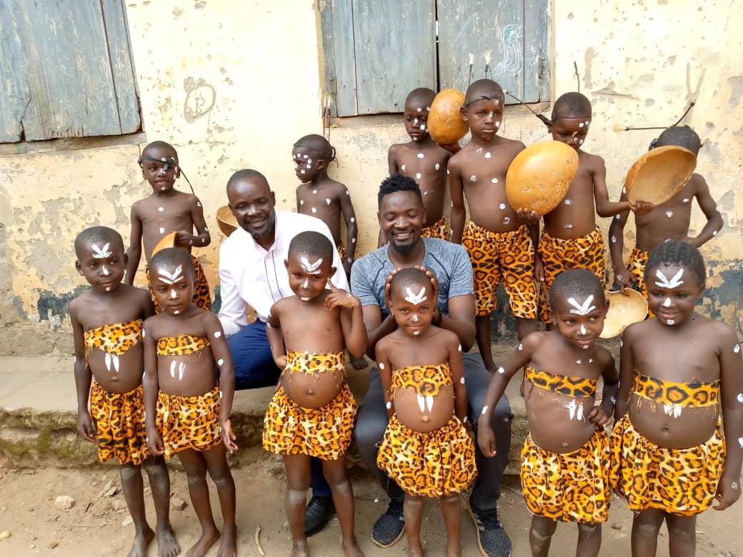Children in traditional dancing outfits